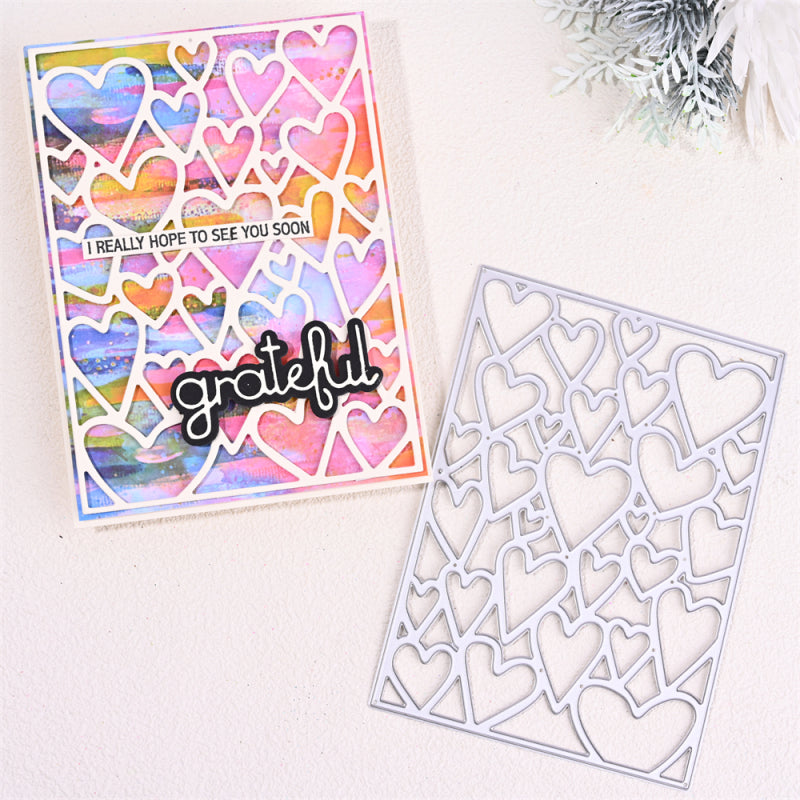 Kokorosa Metal Cutting Dies With Lovely Heart Background Board