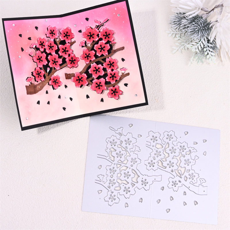 Kokorosa Metal Cutting Dies With Plum Flower Background Board