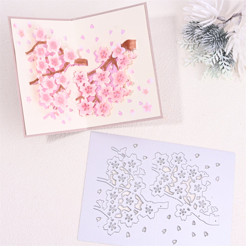 Kokorosa Metal Cutting Dies With Plum Flower Background Board