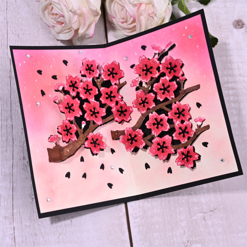 Kokorosa Metal Cutting Dies With Plum Flower Background Board