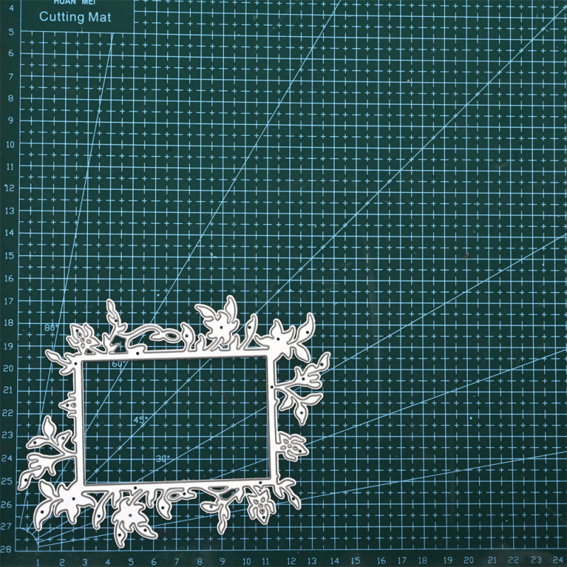 Kokorosa Metal Cutting Dies With Rectangle Flower Border