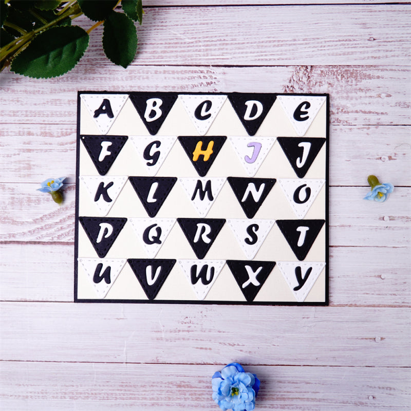 Kokorosa Metal Cutting Dies With Triangular Alphabet Sets