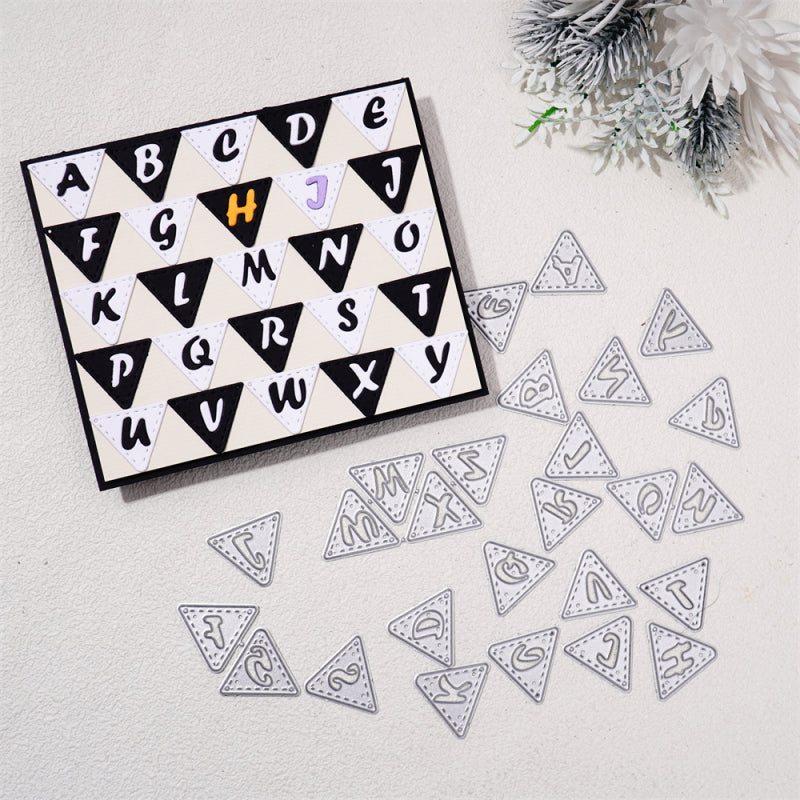 Kokorosa Metal Cutting Dies With Triangular Alphabet Sets