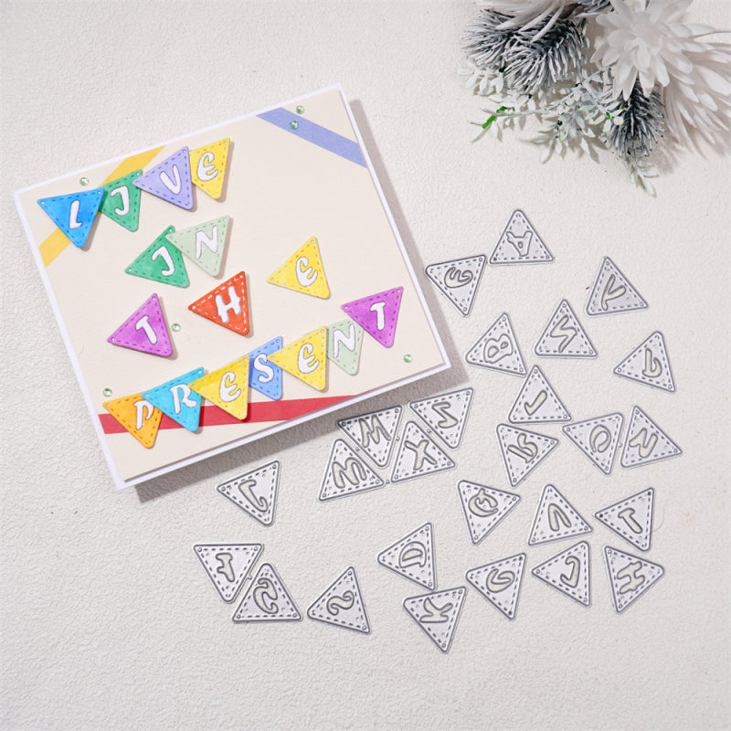 Kokorosa Metal Cutting Dies With Triangular Alphabet Sets