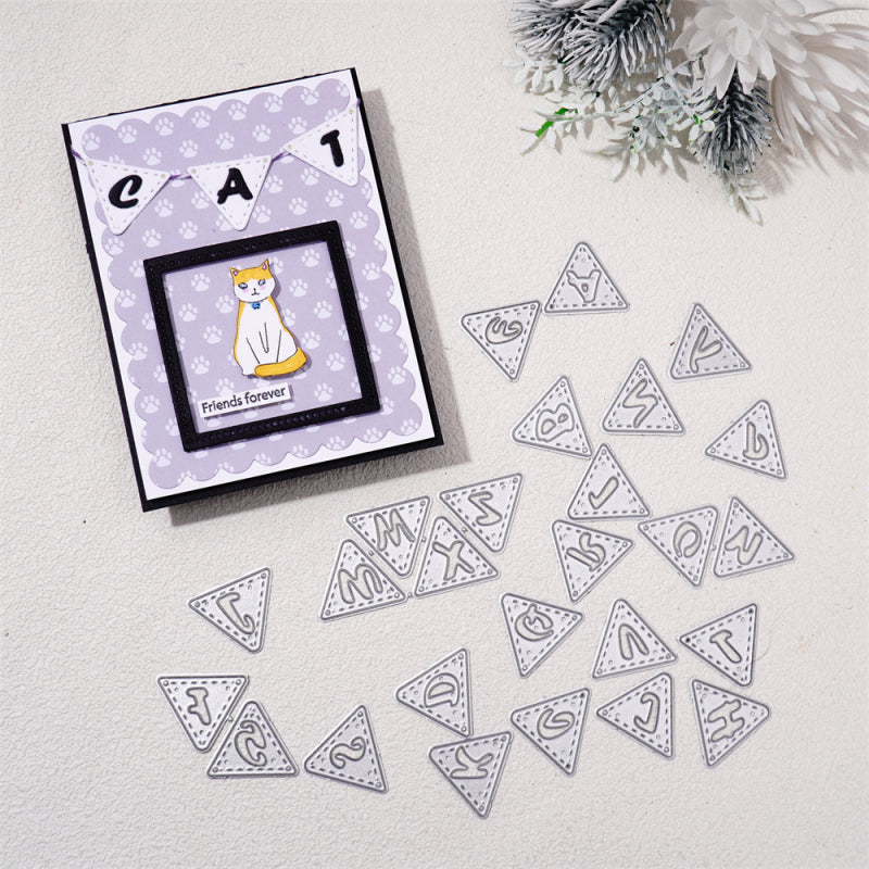 Kokorosa Metal Cutting Dies With Triangular Alphabet Sets