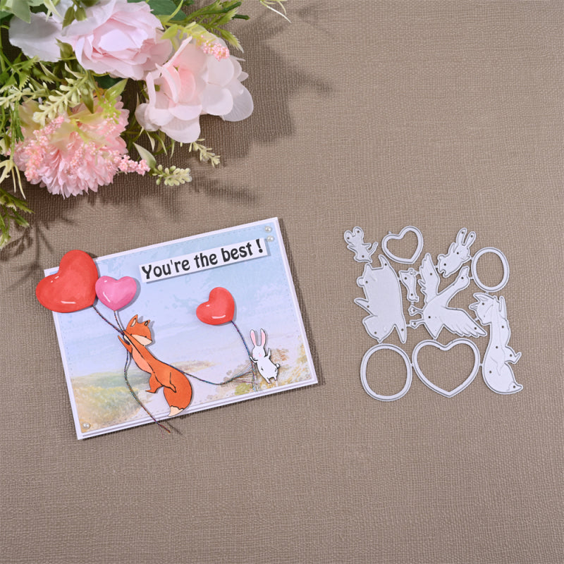 Kokorosa Metal Cutting Dies with Animals with Balloons