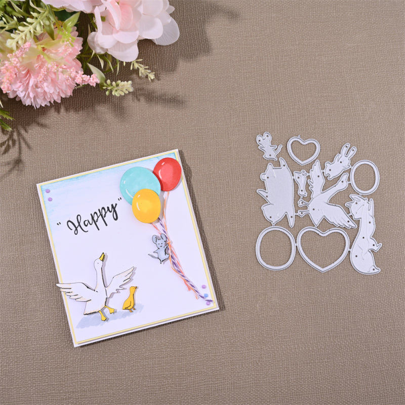 Kokorosa Metal Cutting Dies with Animals with Balloons