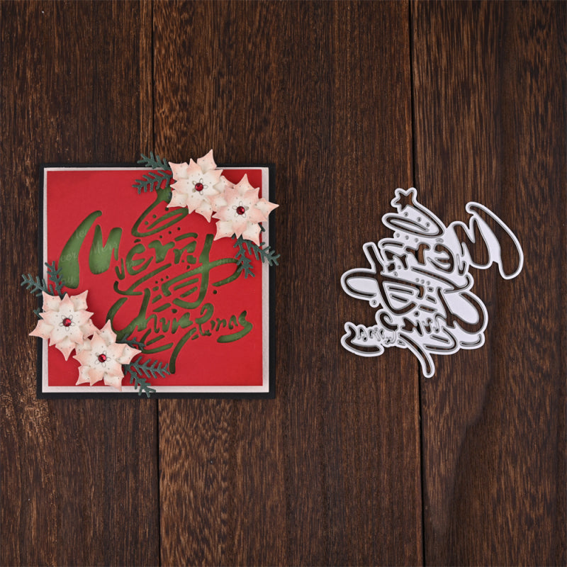 Kokorosa Metal Cutting Dies with Artistic Font "Merry Christmas" Phrase