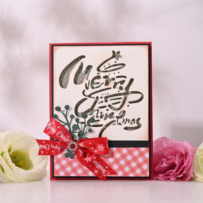 Kokorosa Metal Cutting Dies with Artistic Font "Merry Christmas" Phrase