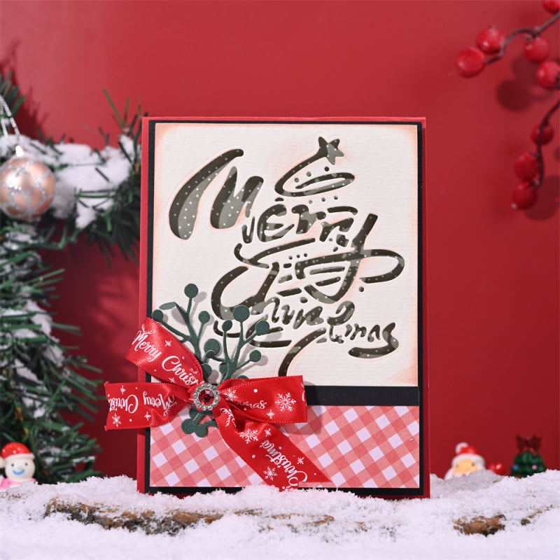 Kokorosa Metal Cutting Dies with Artistic Font "Merry Christmas" Phrase