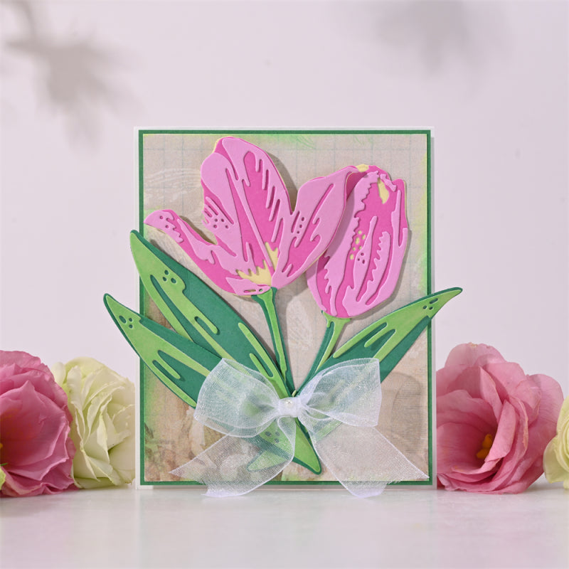 Kokorosa Metal Cutting Dies with Blooming Tulips