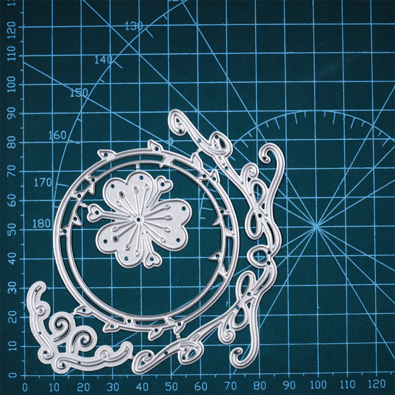 Kokorosa Metal Cutting Dies with Circle and Flower Combined