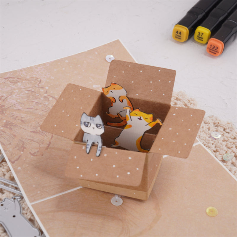 Kokorosa Metal Cutting Dies with Cat's Carton Paradise