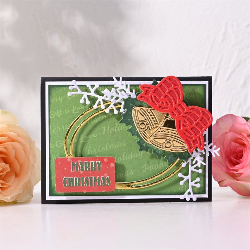 Kokorosa Metal Cutting Dies with Christmas Bells Oval Border