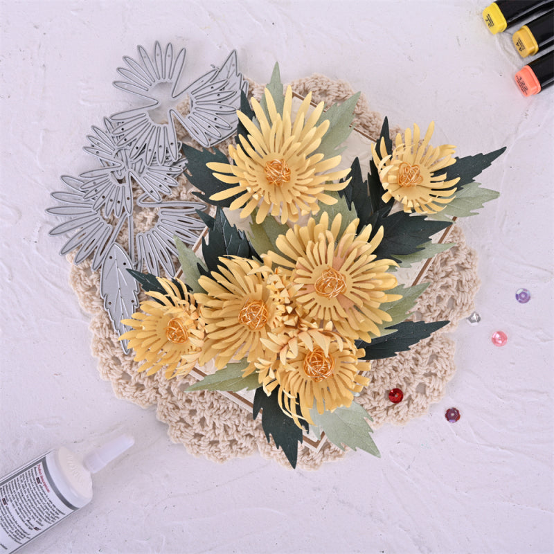 Kokorosa Metal Cutting Dies with Chrysanthemum