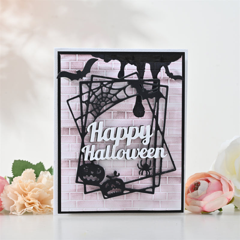 Kokorosa Metal Cutting Dies with Cobweb Pumpkin Lantern Border