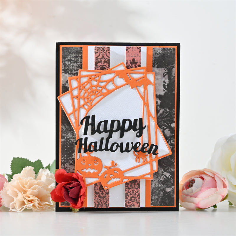 Kokorosa Metal Cutting Dies with Cobweb Pumpkin Lantern Border