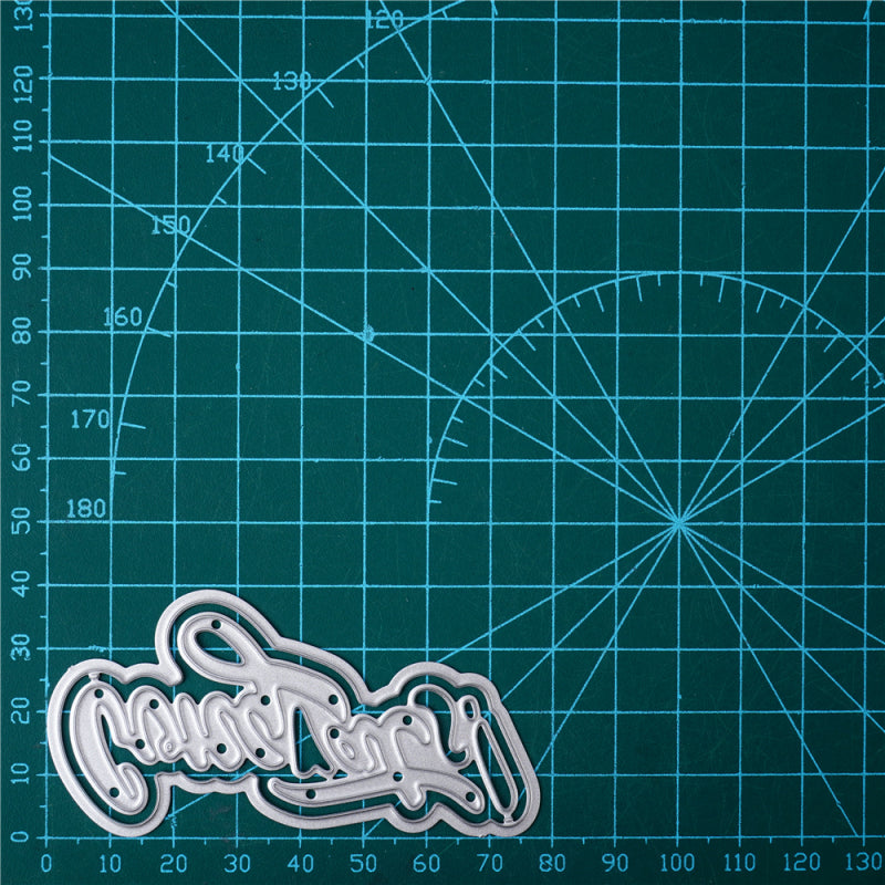 Kokorosa Metal Cutting Dies with Congrats Word