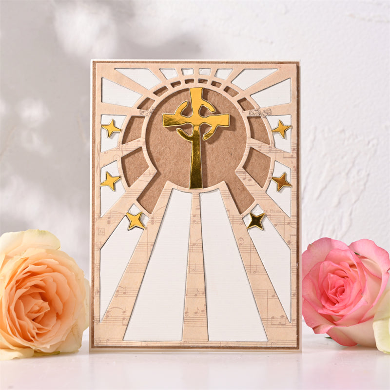 Kokorosa Metal Cutting Dies with Faith Light Background Board