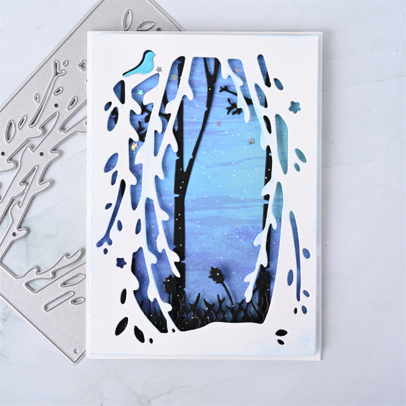 Kokorosa Metal Cutting Dies with Forest Silhouette Background Board