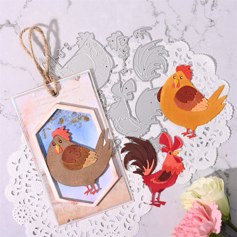 Kokorosa Metal Cutting Dies with Hen and Rooster