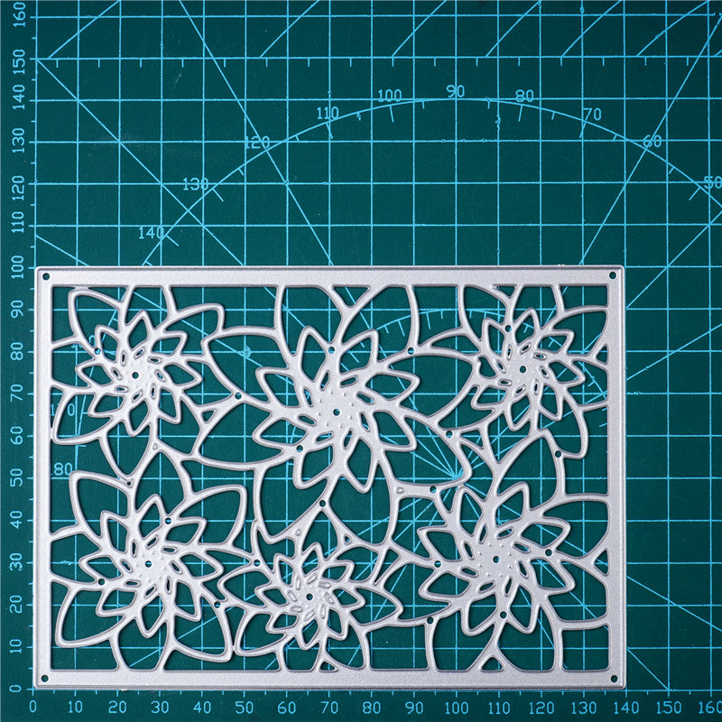 Kokorosa Metal Cutting Dies with Hollow Flower Background