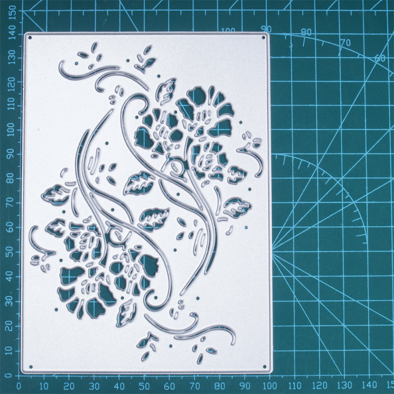 Kokorosa Metal Cutting Dies with Hollow Iris Flower Background Board