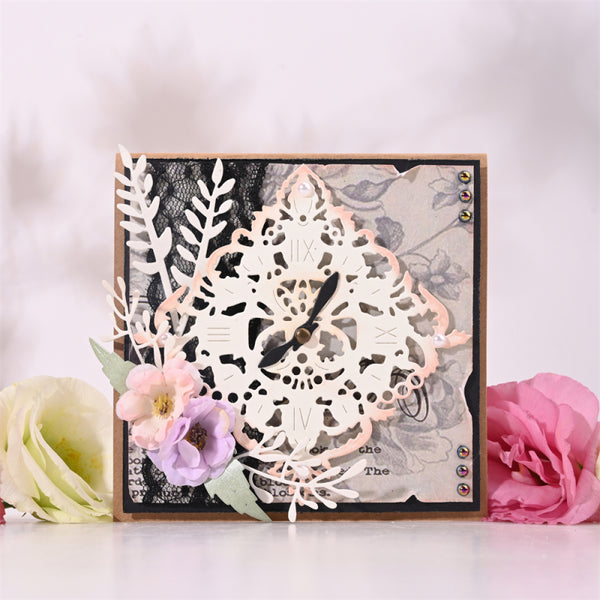 Kokorosa Metal Cutting Dies with Hollow Retro Square Clock