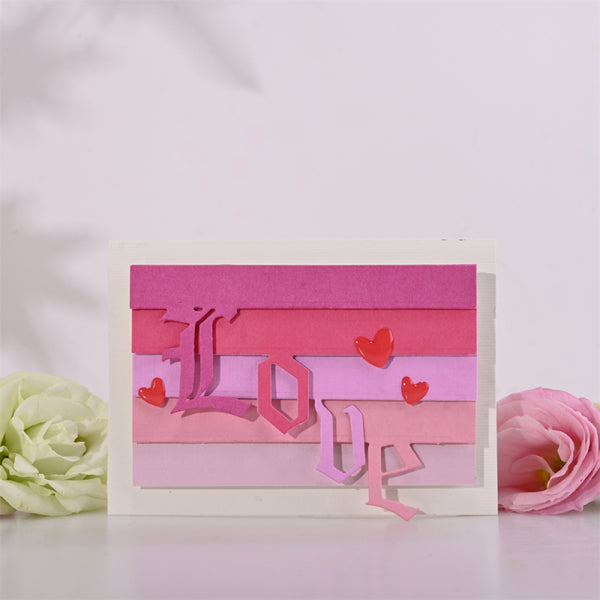 Kokorosa Metal Cutting Dies with Love Letter Decoration