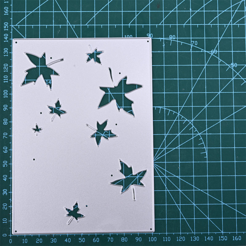 Kokorosa Metal Cutting Dies with Maple Leaf Background Board