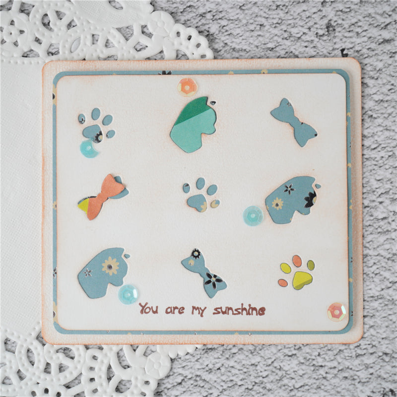 Kokorosa Metal Cutting Dies with Pets and Footprints Background Board （3 Choices）