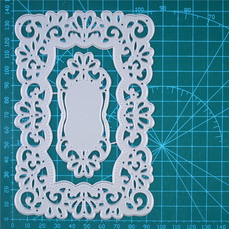 Kokorosa Metal Cutting Dies with Retro Symmetrical Border Background