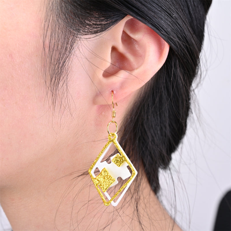 Kokorosa Earring Cutting Dies with Rhombus and Openwork Pattern