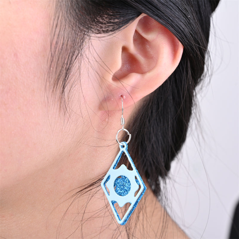 Kokorosa Earring Cutting Dies with Rhombus and Openwork Pattern