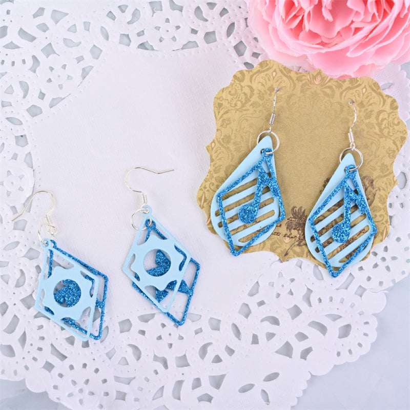 Kokorosa Earring Cutting Dies with Rhombus and Openwork Pattern