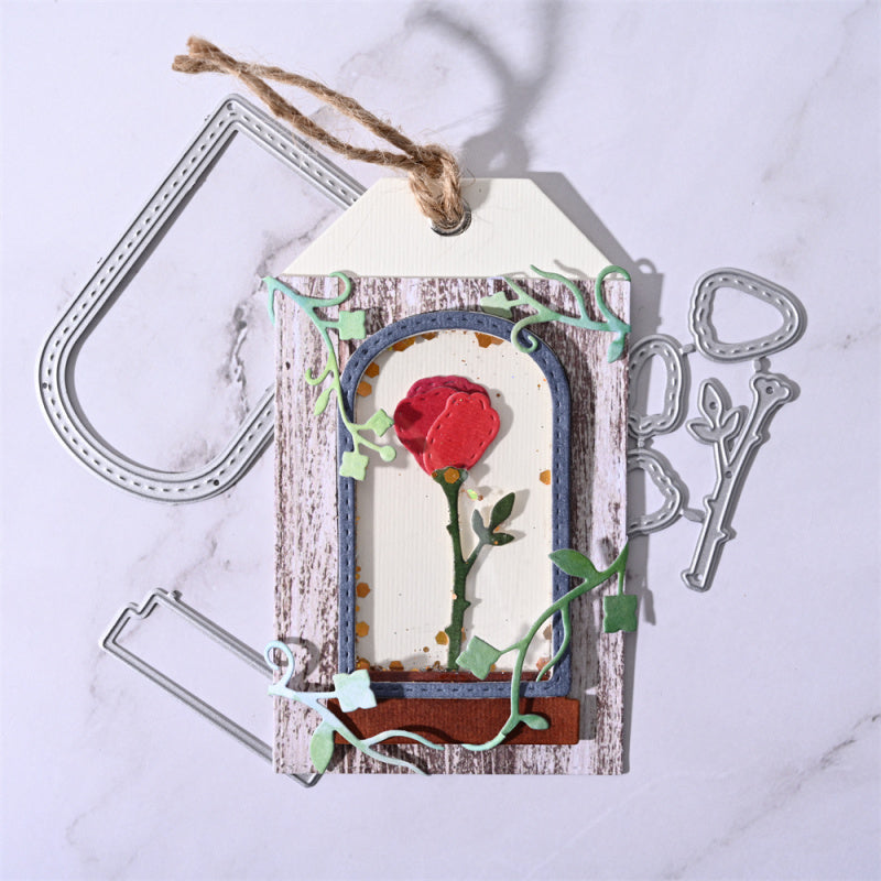 Kokorosa Metal Cutting Dies with Rose in Glass