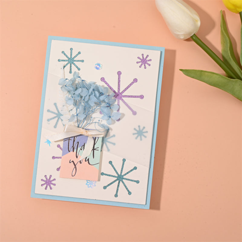 Kokorosa Metal Cutting Dies with Shining Star Snowflake Background Board