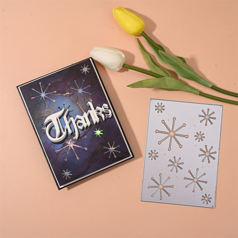 Kokorosa Metal Cutting Dies with Shining Star Snowflake Background Board