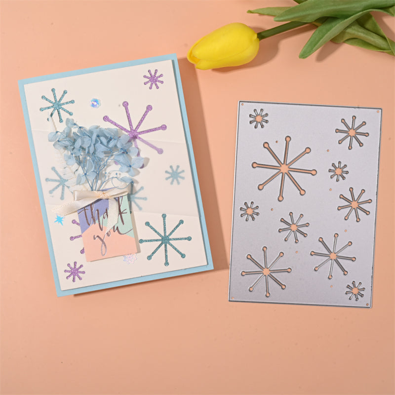 Kokorosa Metal Cutting Dies with Shining Star Snowflake Background Board