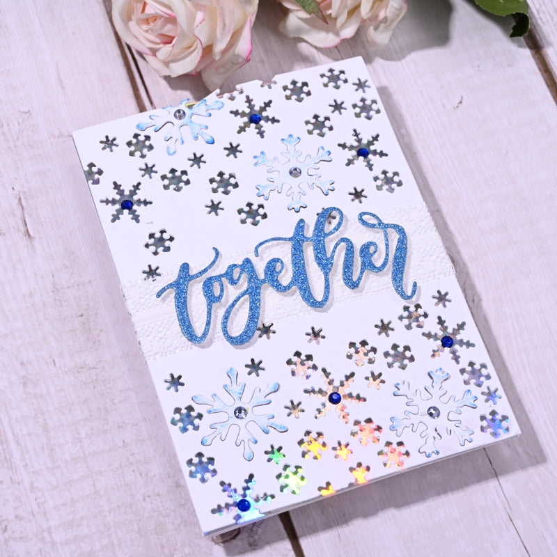 Kokorosa Metal Cutting Dies with Snowflake Sky Background Board