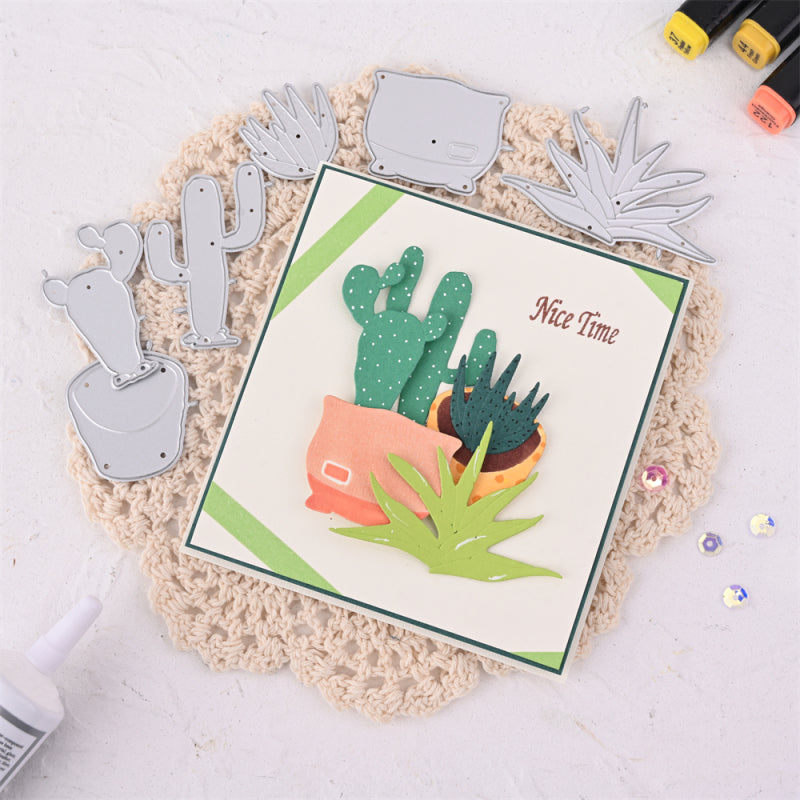 Kokorosa Metal Cutting Dies with Succulents and Cacti