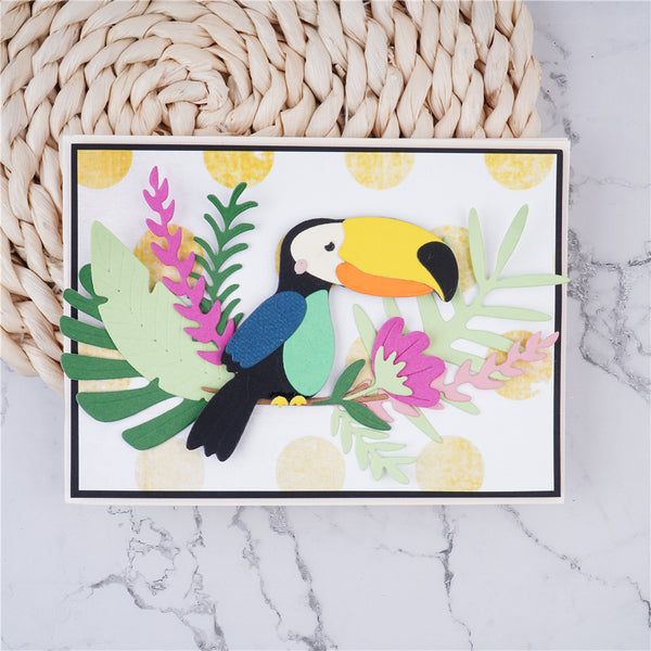 Kokorosa Metal Cutting Dies with Toucan and Leaves