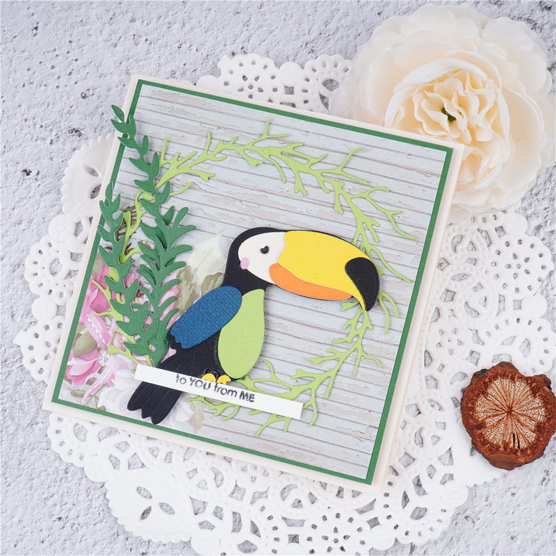 Kokorosa Metal Cutting Dies with Toucan and Leaves