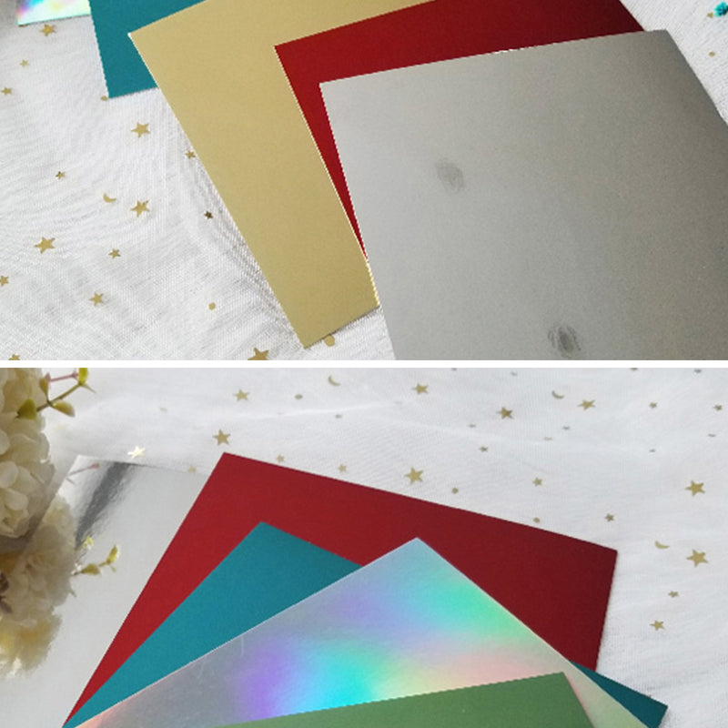 Kokorosa 18PCS DIY Scrapbook & Cardmaking Mirror Laser Background Paper