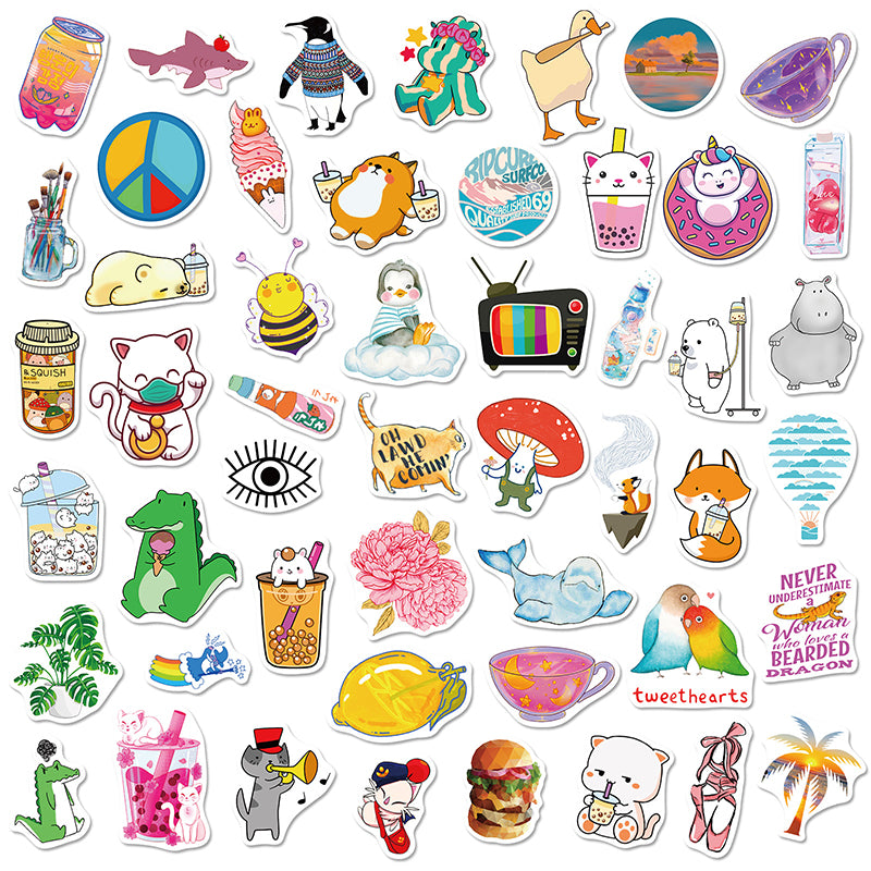 Kokorosa Multiple Cute Animals Stickers (50pcs)