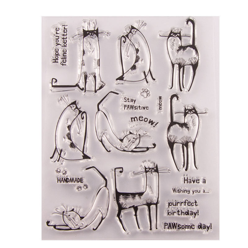 Kokorosa Naughty Kitten Clear Stamps