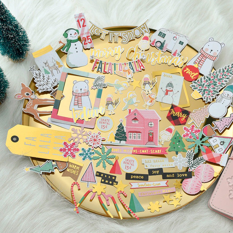 Kokorosa No Adhesive Stickers Winter Christmas Scrapbook Stickers