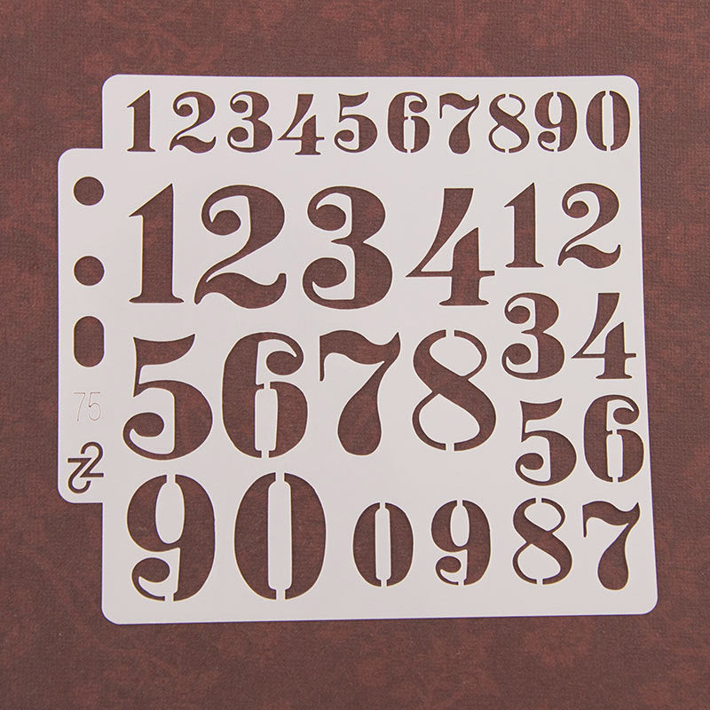 Kokorosa Numbers DIY Painting Hollow Stencil