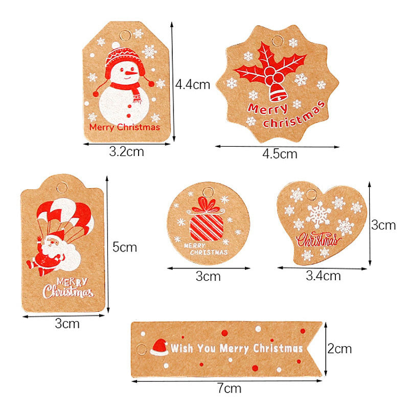 Kokorosa Christmas Tags Decorative Tag 50/100/200pcs