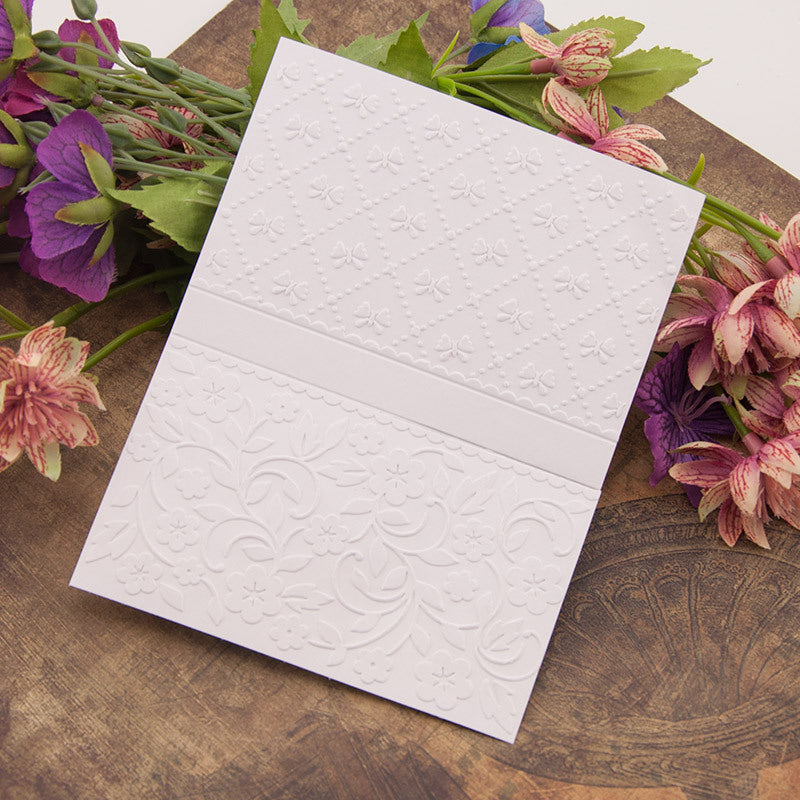 Kokorosa Flower and Bowknot Plastic Embossing Folder